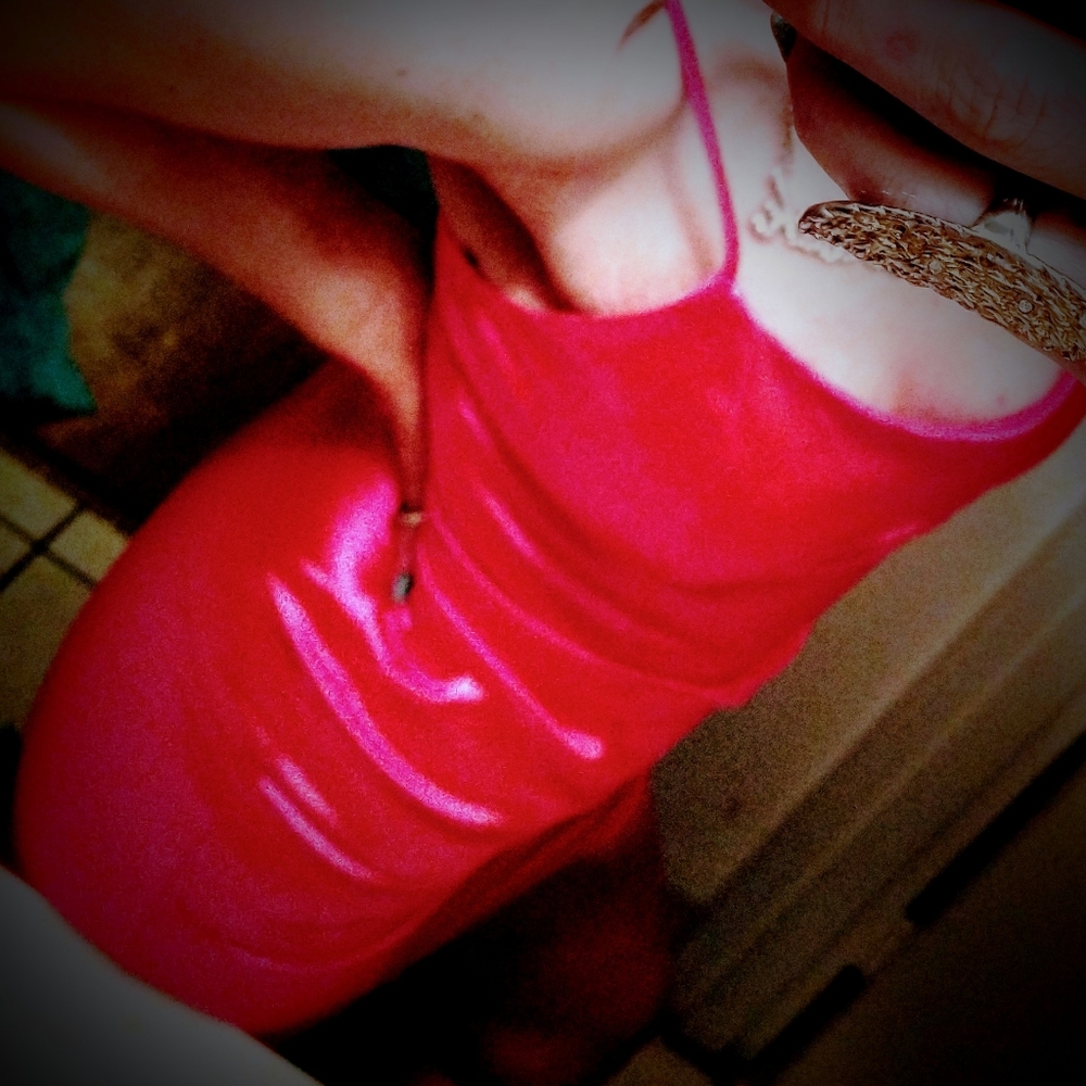 Metallic pink colored Love Culture cocktail Dress